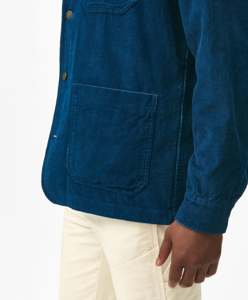 Chore Coat in Authentic Indigo-Dyed Pinwale Corduroy Cotton, image 4