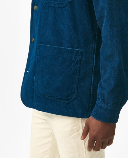 Chore Coat in Authentic Indigo-Dyed Pinwale Corduroy Cotton, image 4