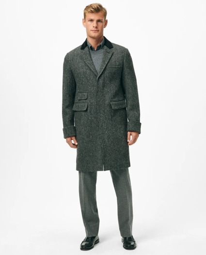上品コーデはコレで安心！ Chesterfield Wool Tweed Harris in Coat ジャケット・アウター
