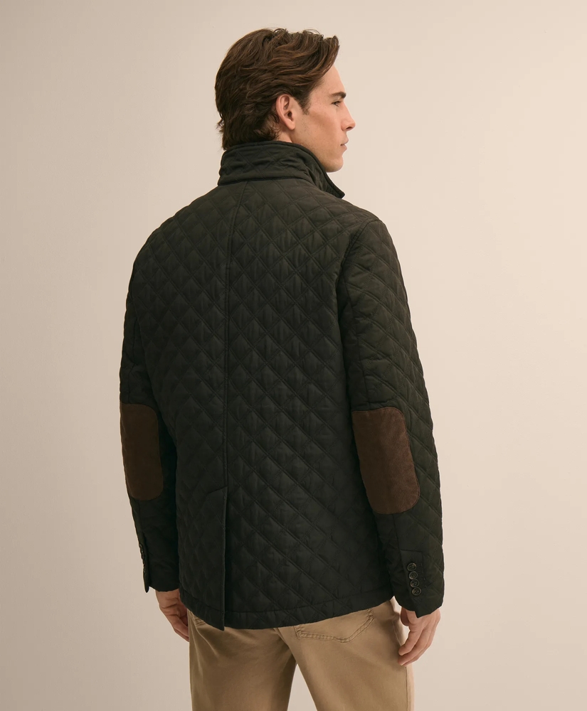 Diamond-Quilted Blazer in Cotton Blend, image 4