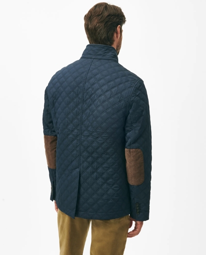 Diamond-Quilted Blazer in Cotton Blend, image 5