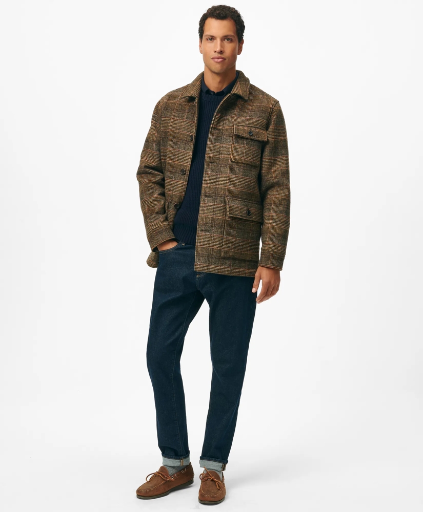 Wool-Blend Plaid Walking Coat, image 1