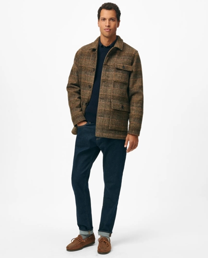 Wool-Blend Plaid Walking Coat, image 1