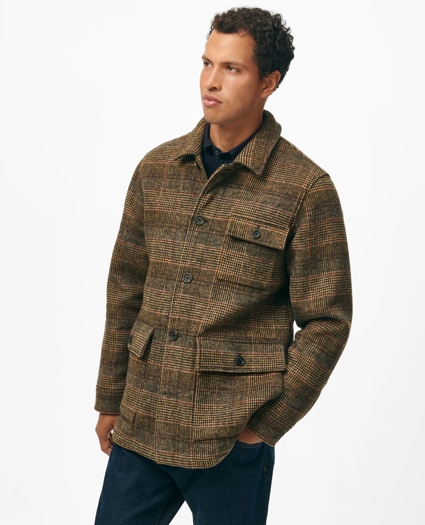 Wool-Blend Plaid Walking Coat, image 2
