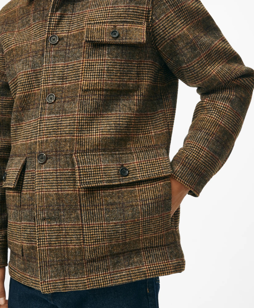 Wool-Blend Plaid Walking Coat, image 4