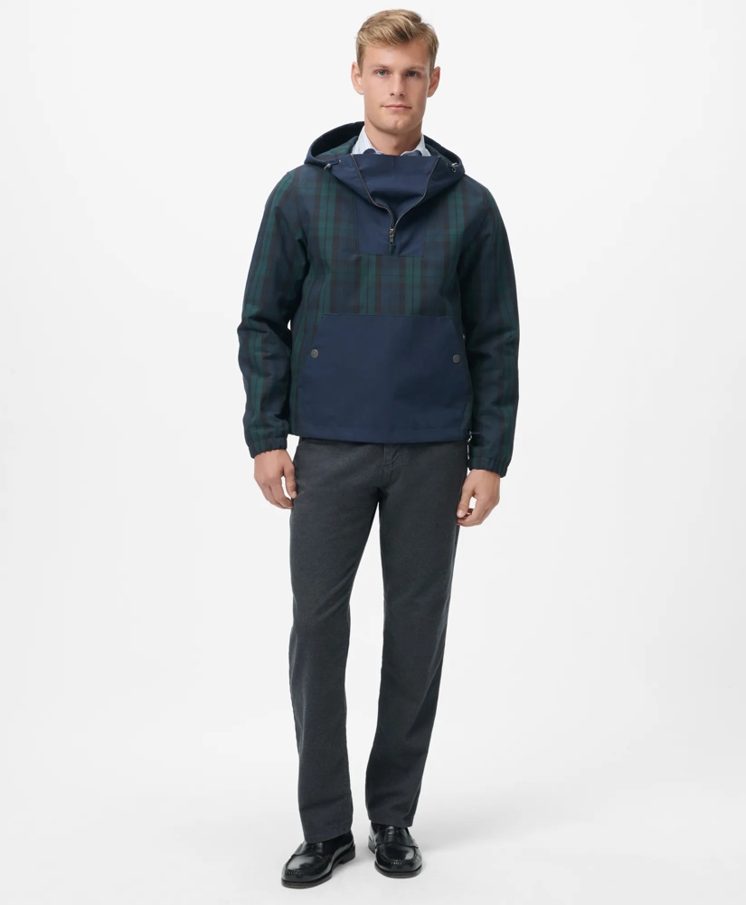 Black Watch Popover Windbreaker in Water-Repellent Nylon, image 1