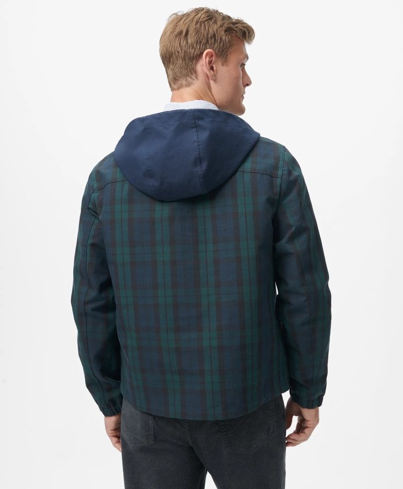 Black Watch Popover Windbreaker in Water-Repellent Nylon, image 3