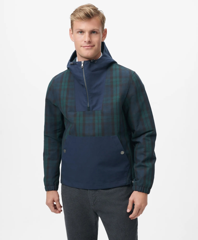 Black Watch Popover Windbreaker in Water-Repellent Nylon, image 4