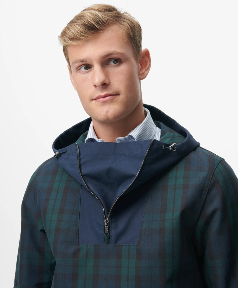 Black Watch Popover Windbreaker in Water-Repellent Nylon, image 5