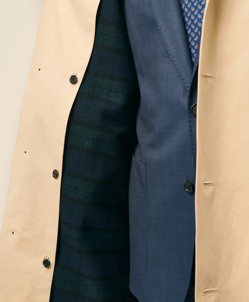 Bonded Cotton Top Coat with Removable Liner in Black Watch, image 4