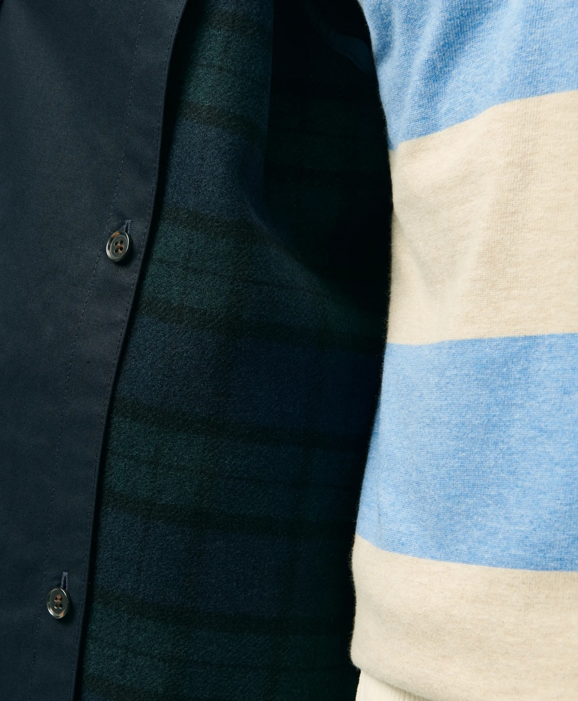 Bonded Cotton Top Coat with Removable Liner in Black Watch, image 4