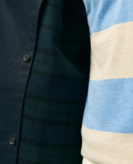 Bonded Cotton Top Coat with Removable Liner in Black Watch, image 4