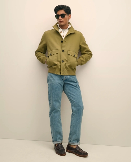 Water-Repellent Stand Collar Twill Jacket, image 1