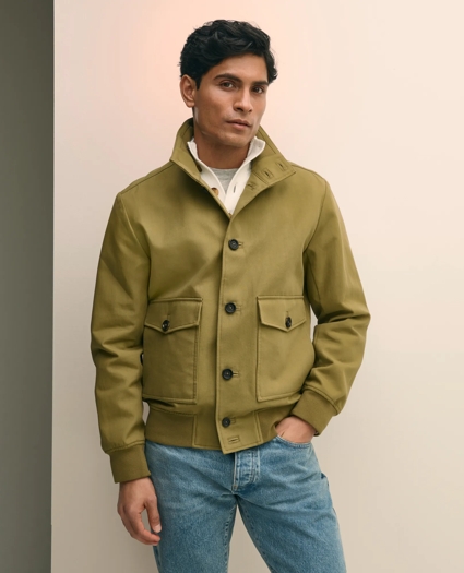 Water-Repellent Stand Collar Twill Jacket, image 2