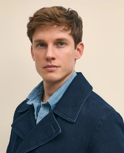 Indigo Peacoat In Cotton Canvas, image 3