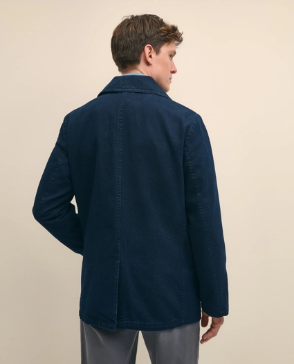 Indigo Peacoat In Cotton Canvas, image 4
