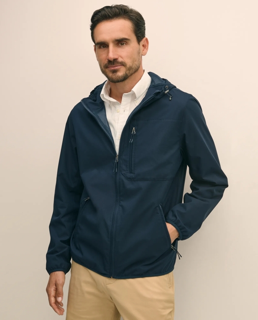 Brooks Brothers｜ミラノリブ ゴールドボタン ノーカラーニット
