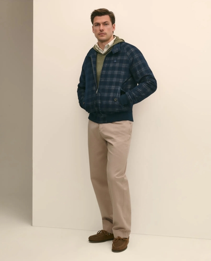 Cotton Bomber Jacket in Plaid Corduroy, image 1