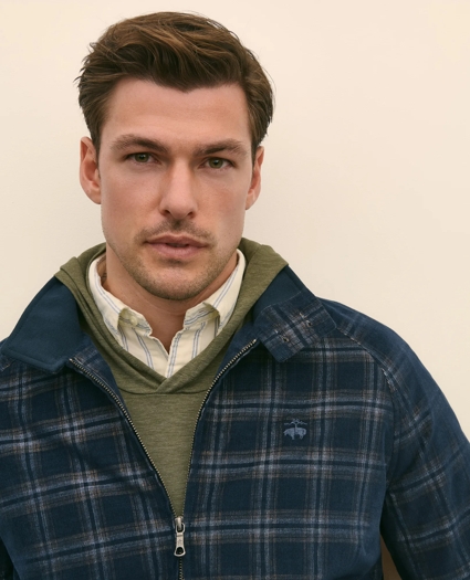 Cotton Bomber Jacket in Plaid Corduroy, image 2