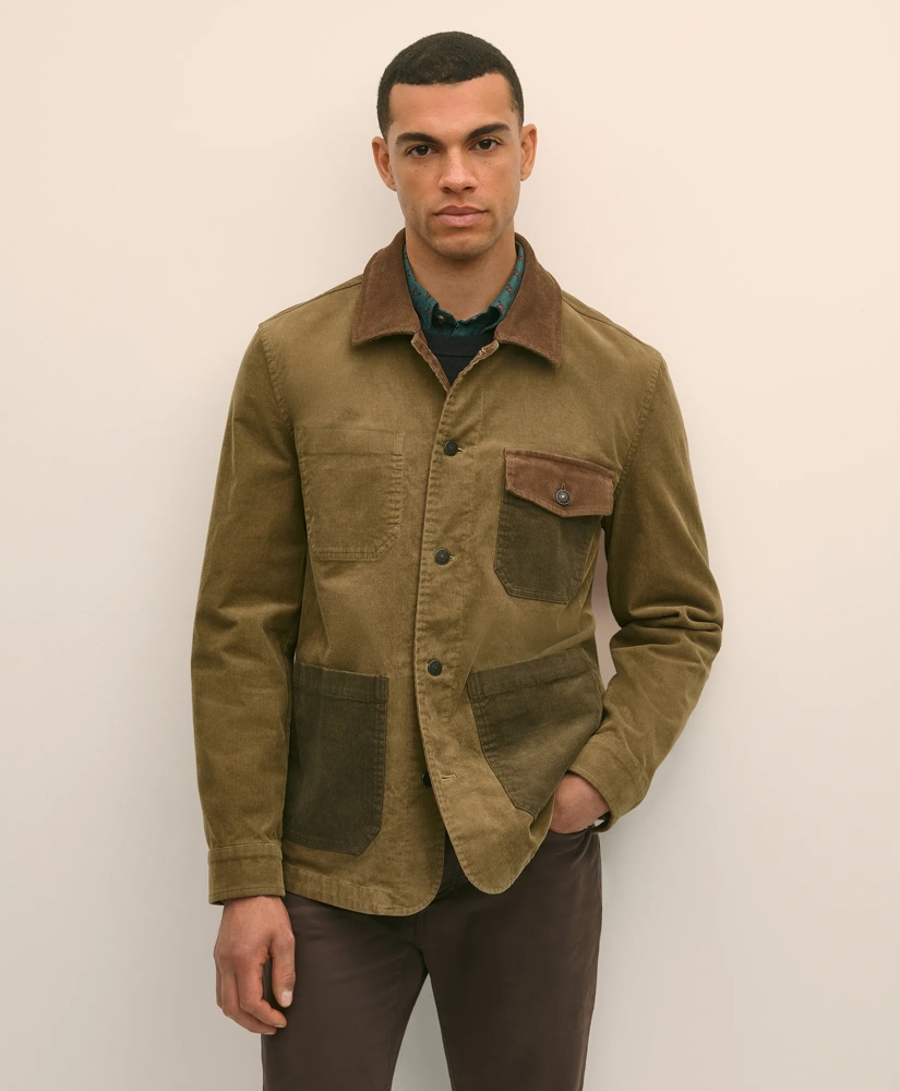 Cotton Blend Chore Coat Fun Patterned Corduroy