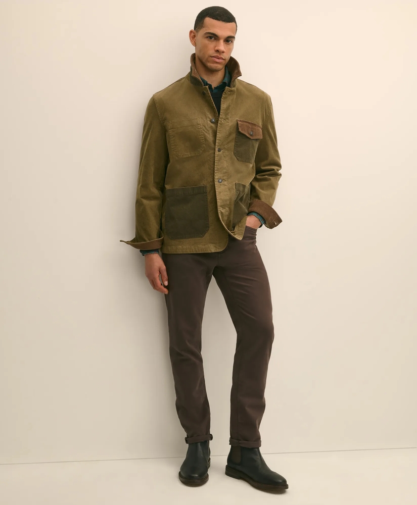 Cotton Blend Chore Coat in Fun Patterned Corduroy, image 3