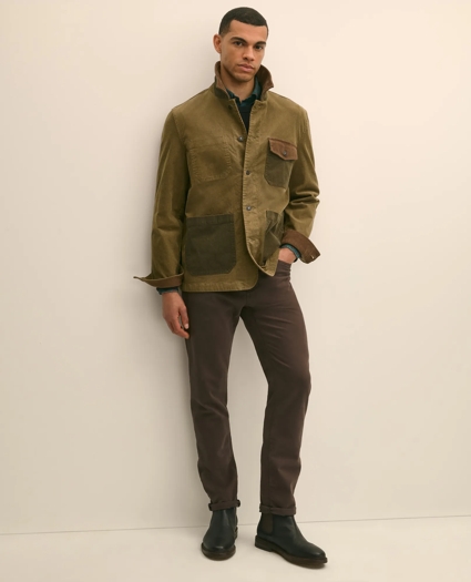Cotton Blend Chore Coat in Fun Patterned Corduroy, image 3