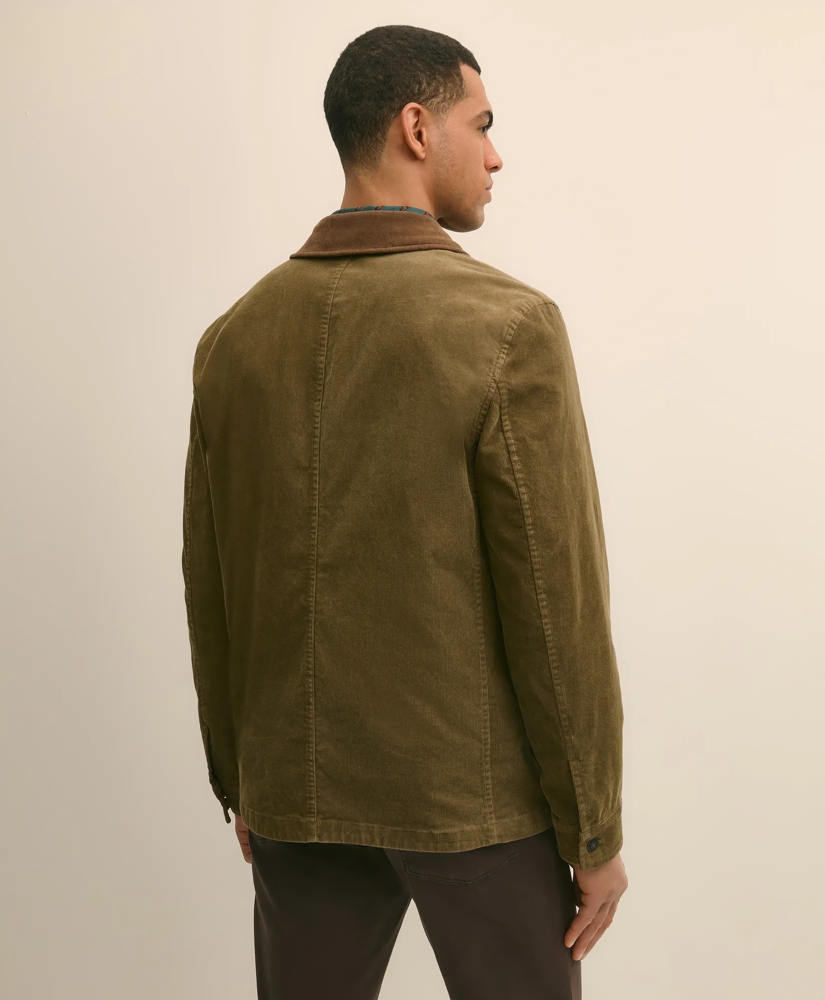 Cotton Blend Chore Coat in Fun Patterned Corduroy, image 5