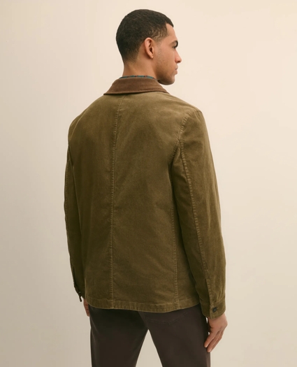 Cotton Blend Chore Coat in Fun Patterned Corduroy, image 5
