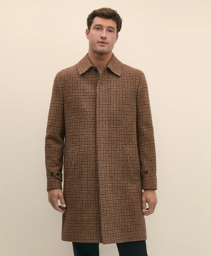 Lambswool Tattersall Balmacaan Coat, image 3