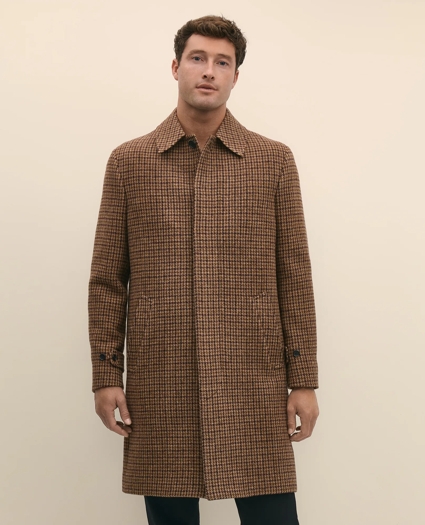 Lambswool Tattersall Balmacaan Coat, image 3