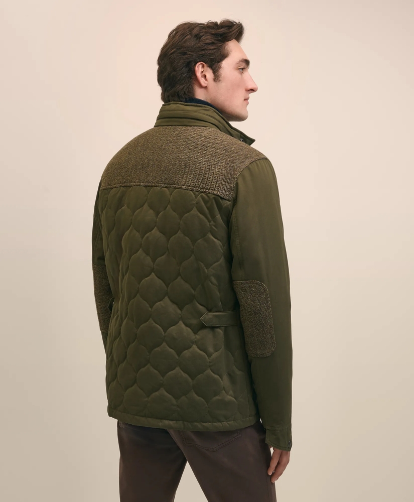 Cotton-Wool Blend Field Jacket With Tweed Accents, Packable Hood, image 6