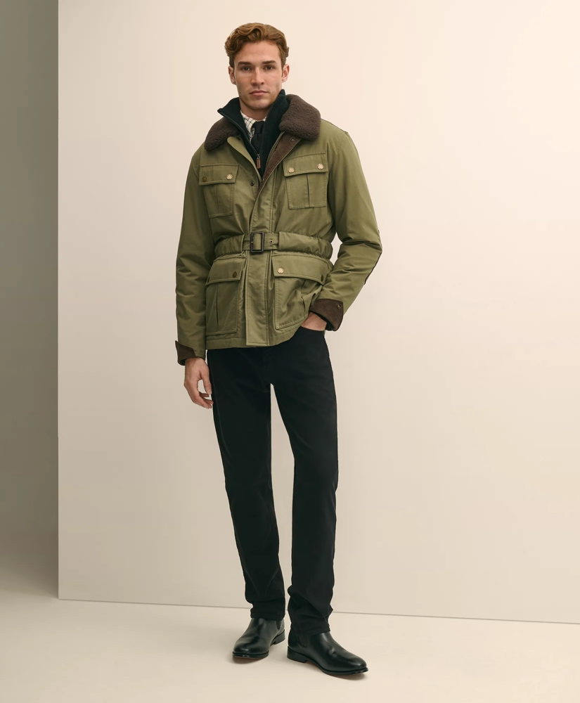 Cotton Field Jacket With Removable Shearling Collar, image 2