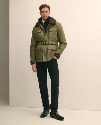 Cotton Field Jacket With Removable Shearling Collar, image 2