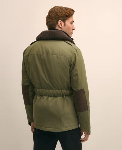 Cotton Field Jacket With Removable Shearling Collar, image 4