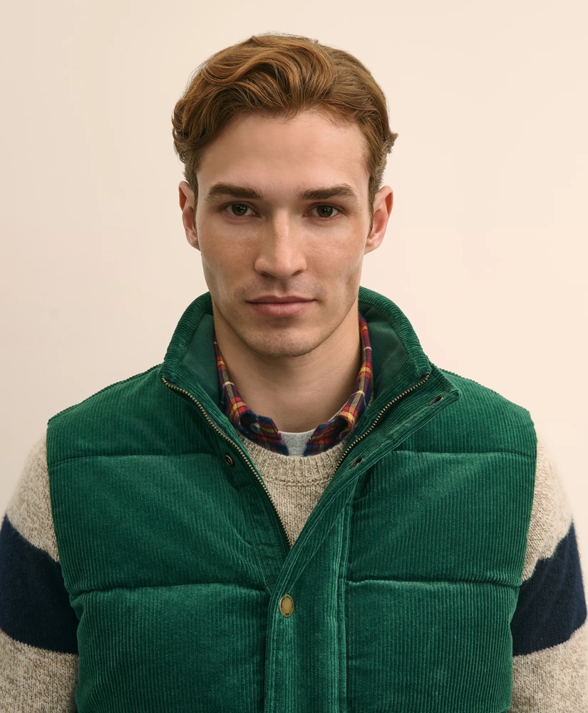 Cotton Blend Wide-Wale Puffer Vest, image 3