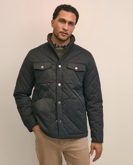 Cotton Blend Quilted Shirt Jacket, image 1
