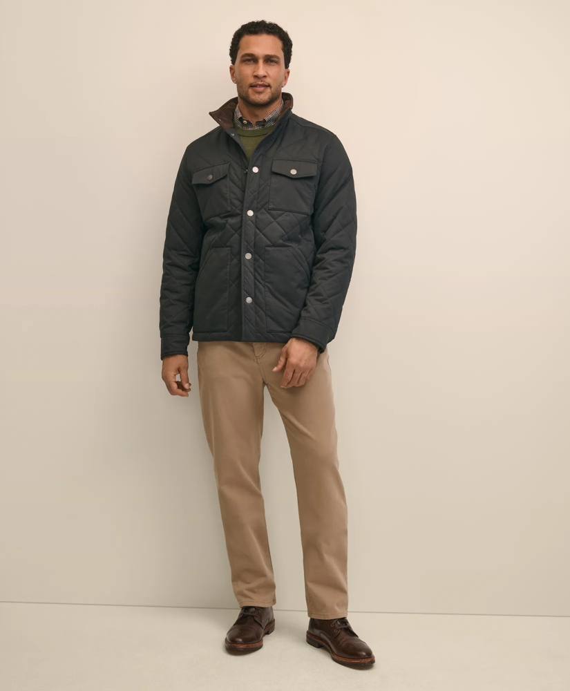 Cotton Blend Quilted Shirt Jacket, image 2