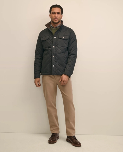 Cotton Blend Quilted Shirt Jacket, image 2