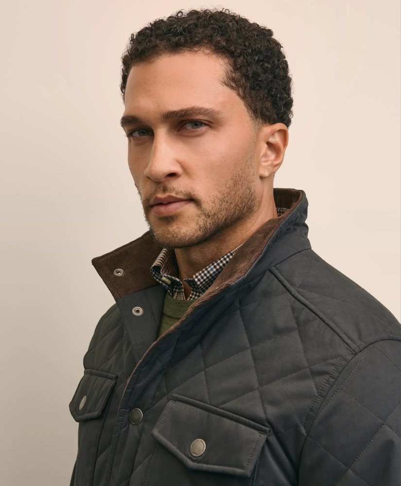 Cotton Blend Quilted Shirt Jacket, image 3