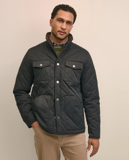 Cotton Blend Quilted Shirt Jacket, image 4