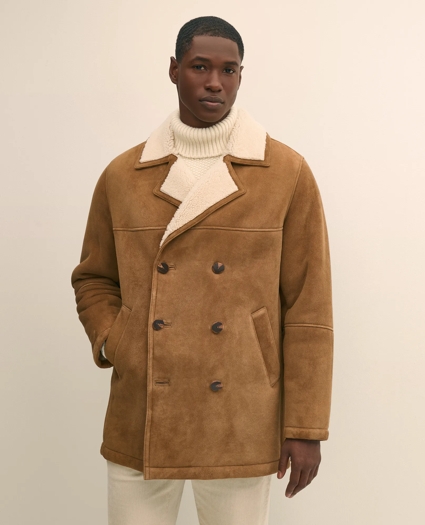 Shearling Double-Breasted Coat, image 2