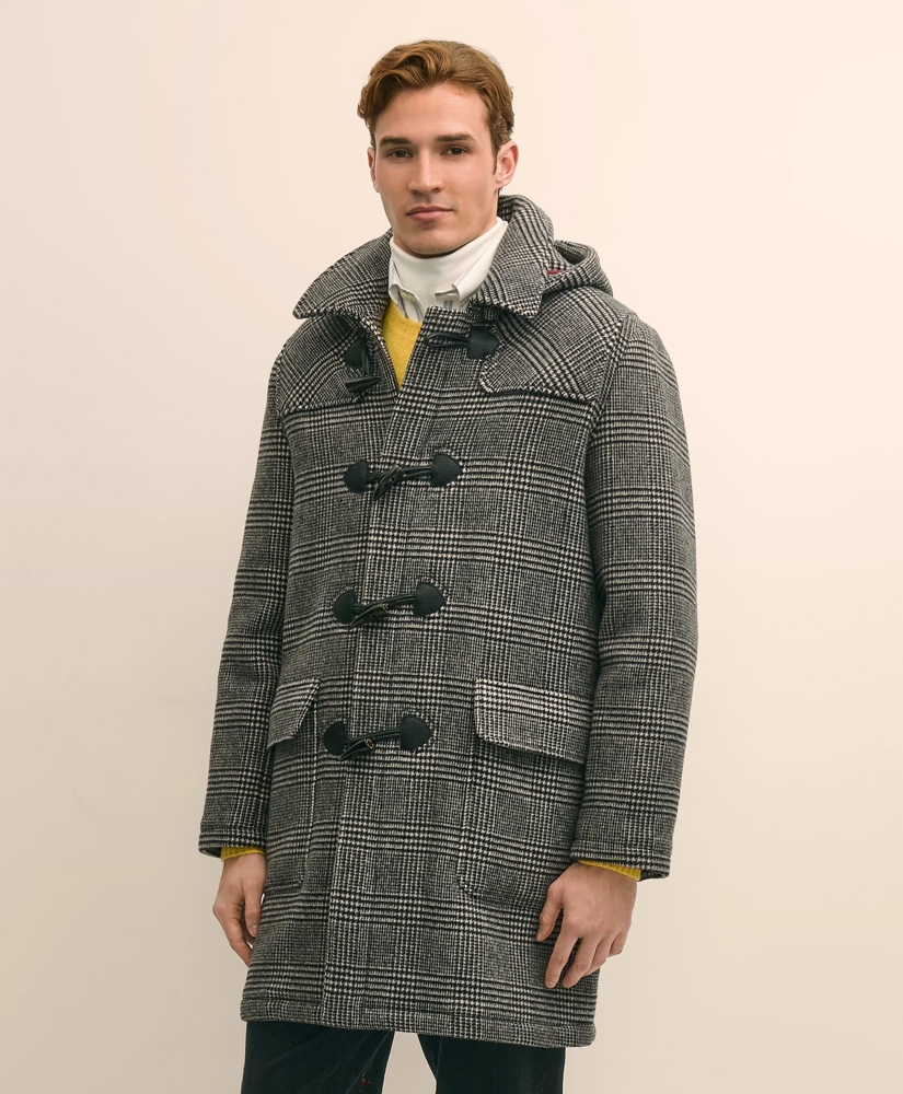 Wool Glen Plaid Duffle Coat, image 2