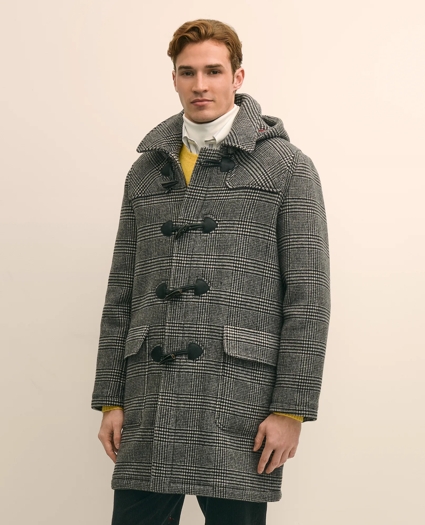 Wool Glen Plaid Duffle Coat, image 2