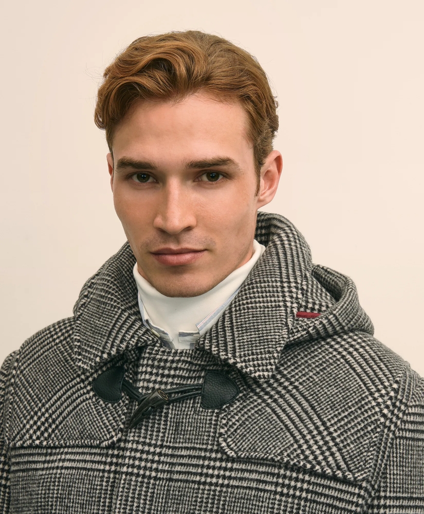 Wool Glen Plaid Duffle Coat, image 3