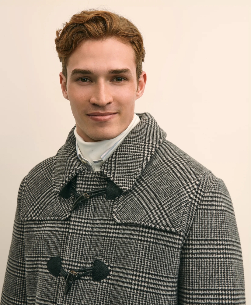 Wool Glen Plaid Duffle Coat, image 4