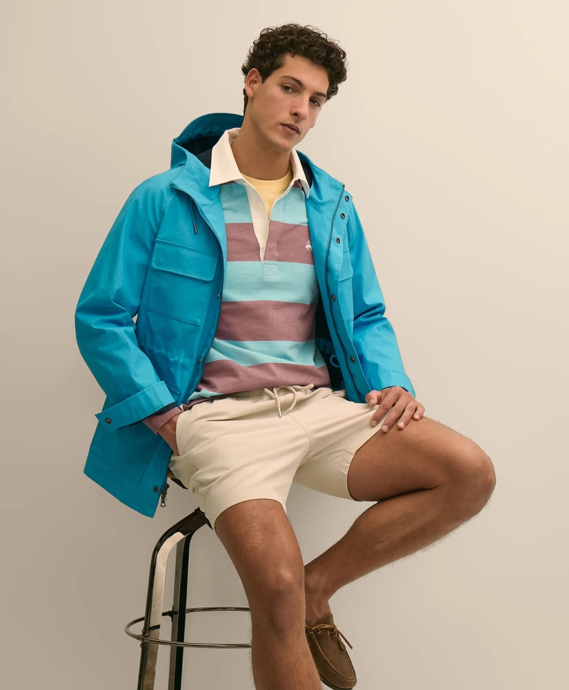 Bonded Cotton Water-Repellent Hooded Raincoat, image 2