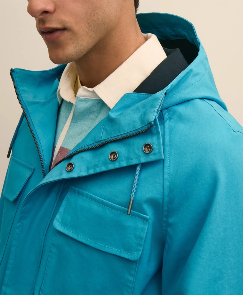 Bonded Cotton Water-Repellent Hooded Raincoat, image 4