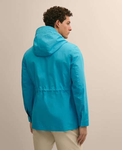 Bonded Cotton Water-Repellent Hooded Raincoat, image 5