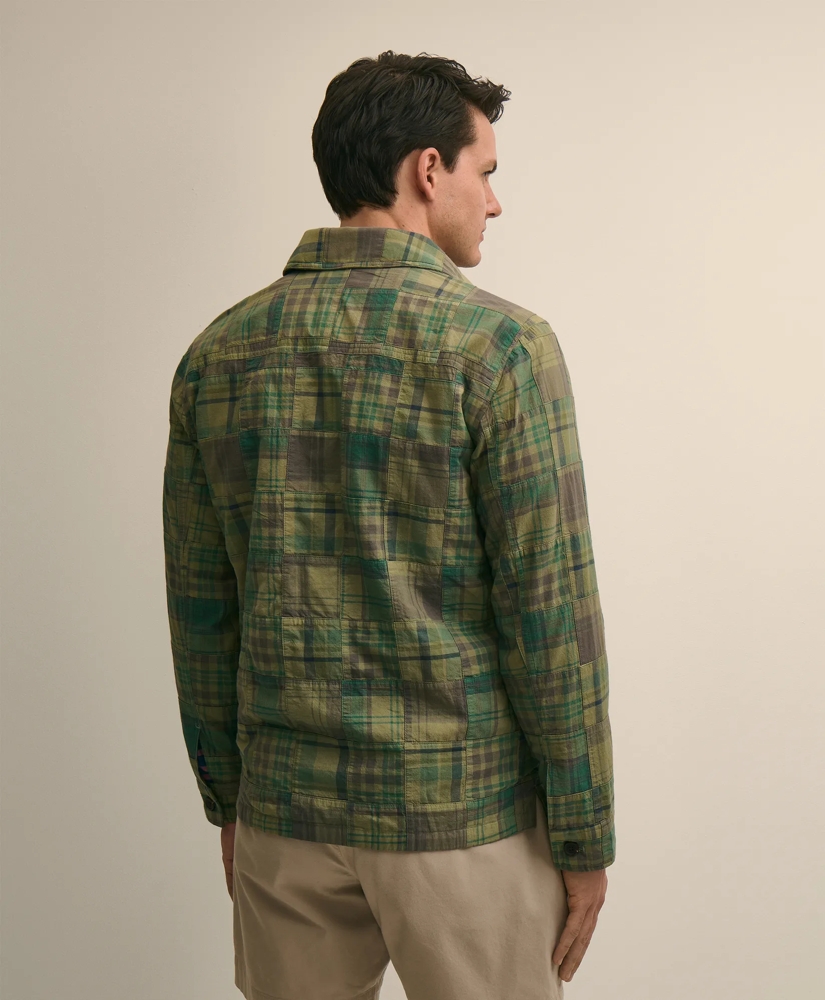 Cotton Patchwork Madras Shirt Jacket, image 4