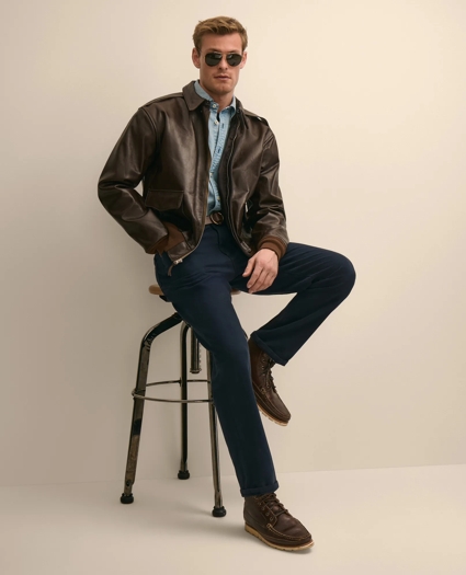 The Cockpit x Brooks Brothers A-2 Leather Flight Jacket, image 1